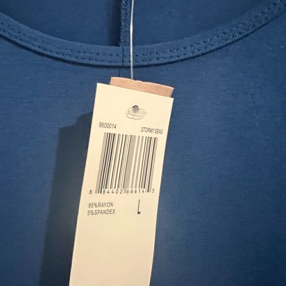 NWT Philosophy Mini Knit CasualStretchy Swing Dress in Stormy Seas Blue - Picture 2 of 2